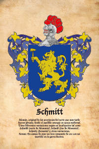 Escudo heráldico del apellido SCHMITT