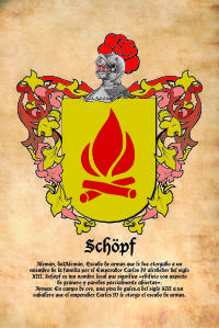 Escudo heráldico del apellido Schöpf