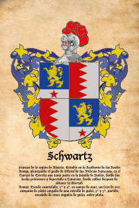 Escudo heráldico del apellido SCHWARTZ