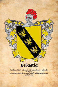 Escudo heráldico del apellido SEBASTIA