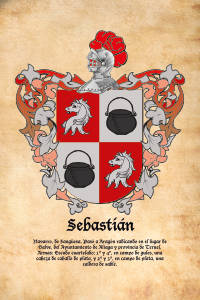Escudo heráldico del apellido SEBASTIAN