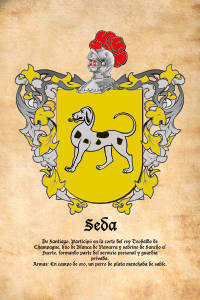 Escudo heráldico del apellido SEDA