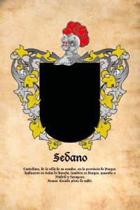 Escudo heráldico del apellido SEDANO