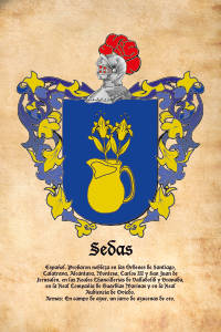 Escudo heráldico del apellido SEDAS