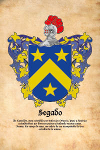 Escudo heráldico del apellido SEGADO