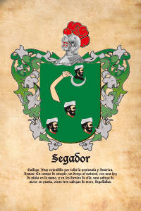 Escudo heráldico del apellido SEGADOR