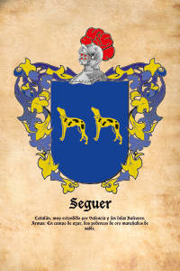 Escudo heráldico del apellido SEGUER