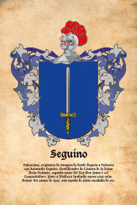 Escudo heráldico del apellido Seguino