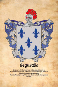 Escudo heráldico del apellido SEGURADO