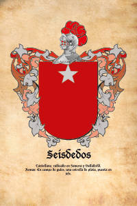 Escudo heráldico del apellido SEISDEDOS
