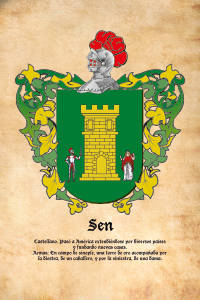 Escudo heráldico del apellido SEN