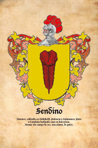 Escudo heráldico del apellido SENDINO