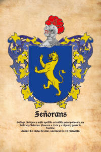 Escudo heráldico del apellido SEÑORANS