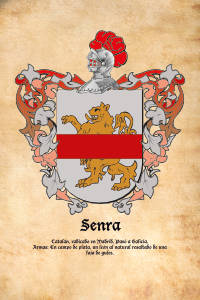 Escudo heráldico del apellido SENRA