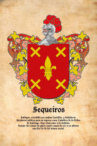 Escudo heráldico del apellido SEQUEIROS