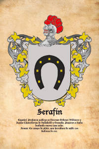 Escudo heráldico del apellido SERAFIN