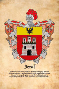 Escudo heráldico del apellido SERAL
