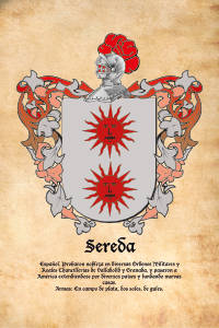 Escudo heráldico del apellido SEREDA