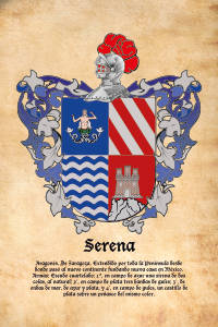 Escudo heráldico del apellido SERENA