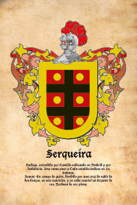 Escudo heráldico del apellido SERQUEIRA