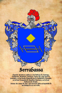 Escudo heráldico del apellido SERRABASA