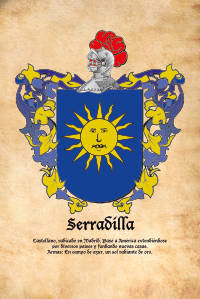 Escudo heráldico del apellido SERRADILLA