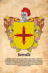 Escudo heráldico del apellido SERRALLE