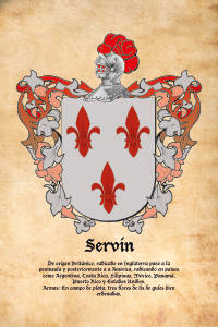 Escudo heráldico del apellido SERVIN