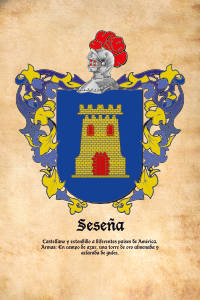 Escudo heráldico del apellido SESEÑA