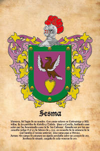 Escudo heráldico del apellido SESMA