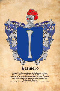 Escudo heráldico del apellido SESMERO