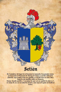 Escudo heráldico del apellido SETIÉN