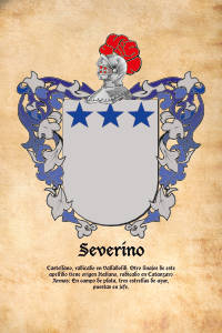 Escudo heráldico del apellido SEVERINO