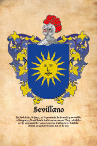 Escudo heráldico del apellido SEVILLANO