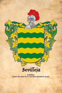 Escudo heráldico del apellido SEVILLEJA
