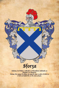 Escudo heráldico del apellido SFORZA