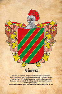 Escudo heráldico del apellido SIERRA