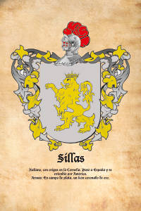 Escudo heráldico del apellido SILLAS
