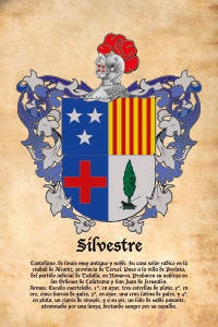 Escudo heráldico del apellido SILVESTRE