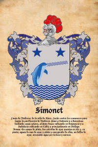Escudo heráldico del apellido SIMONET