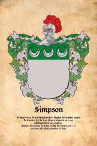 Escudo heráldico del apellido SIMPSON
