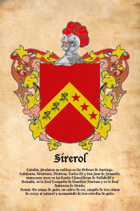 Escudo heráldico del apellido SIREROL