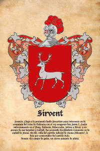 Escudo heráldico del apellido SIRVENT