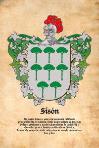 Escudo heráldico del apellido SISON