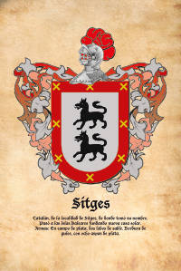 Escudo heráldico del apellido SITGES