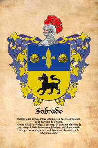 Escudo heráldico del apellido SOBRADO