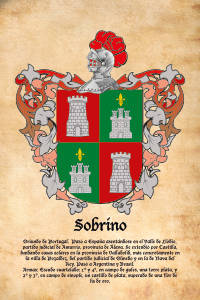 Escudo heráldico del apellido SOBRINO