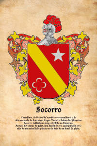 Escudo heráldico del apellido SOCORRO