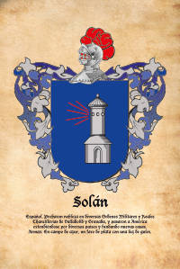 Escudo heráldico del apellido SOLAN