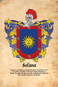 Escudo heráldico del apellido SOLANA